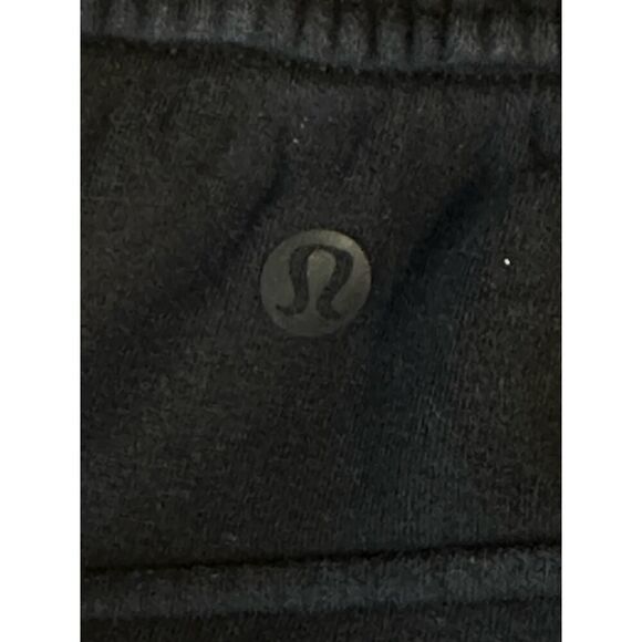 Lululemon Women’s Size 2 Loungeful High-Rise Cropped Fleece Black Jogger Pants - Picture 7 of 13